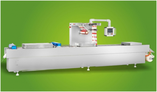  Automatic continuous stretch film vacuum packaging machine/vacuum sealer 